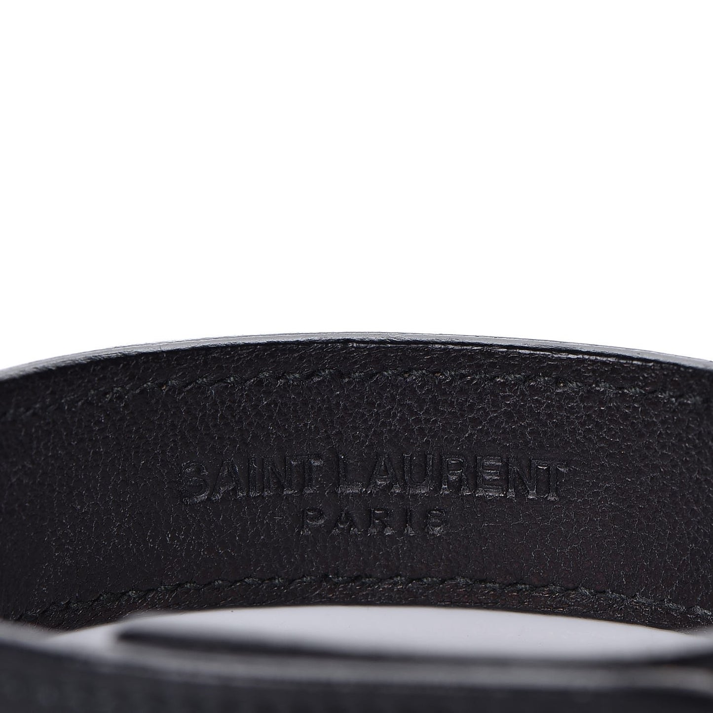 Calfskin Chain Cuff Bracelet Black