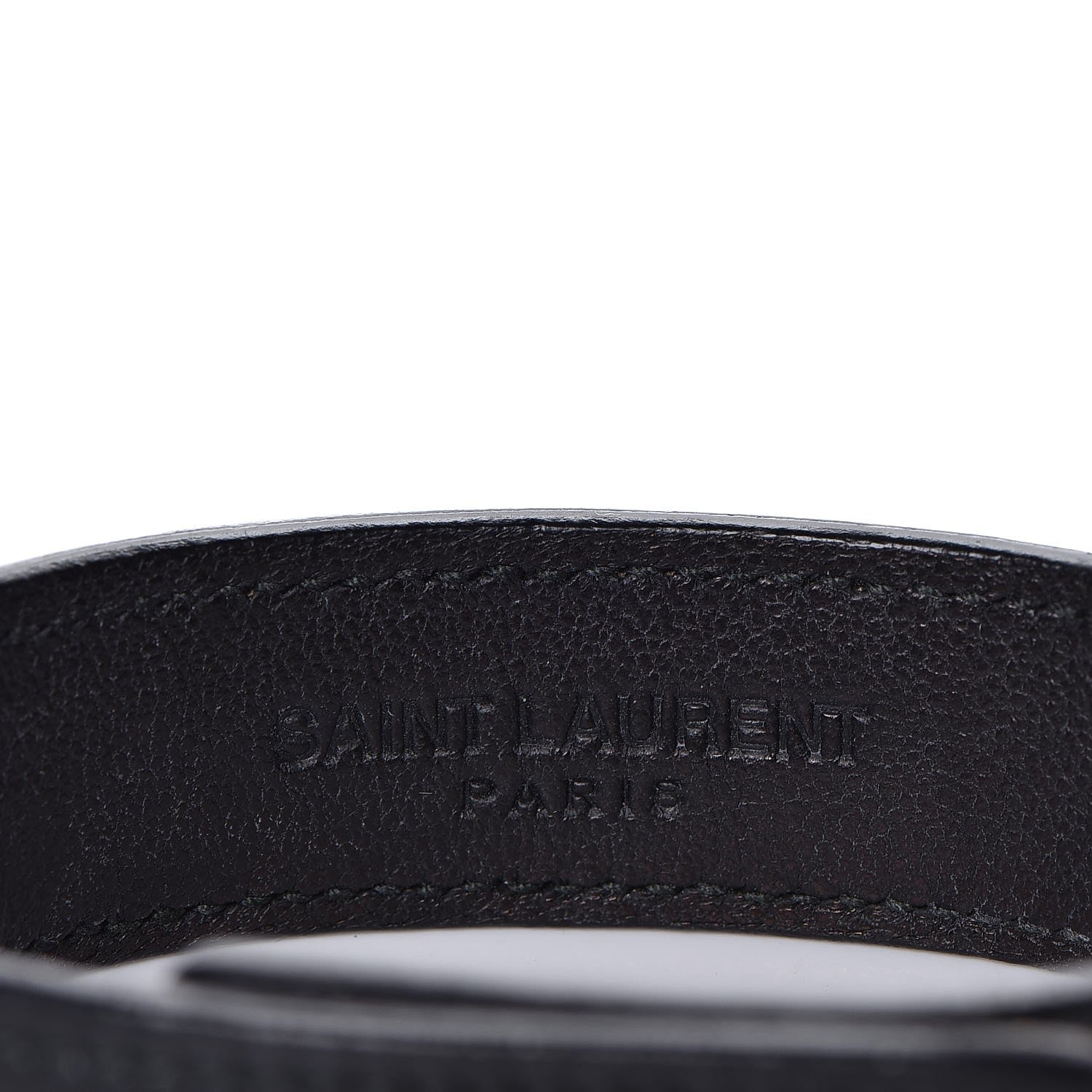 Saint Laurent Calfskin Chain Cuff Bracelet Black 4 of 6