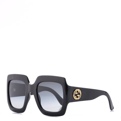 Gucci Acetate Square Frame Sunglasses GG0053S Black 1 of 8