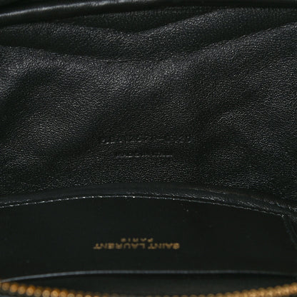Saint Laurent Grain De Poudre Matelasse Monogram Mini Lou Camera Bag Black 7 of 13