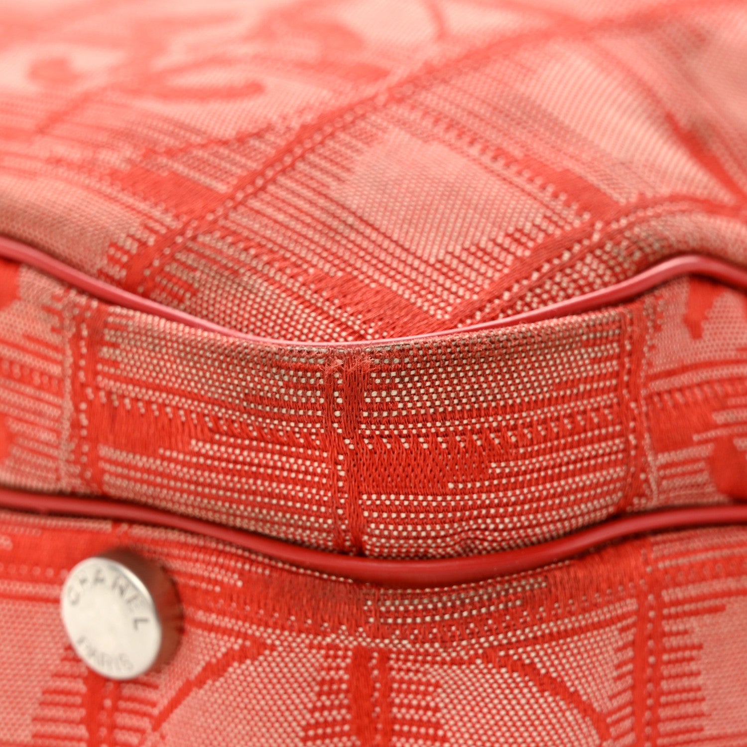 Chanel Nylon Small Travel Tote Red 13 of 24