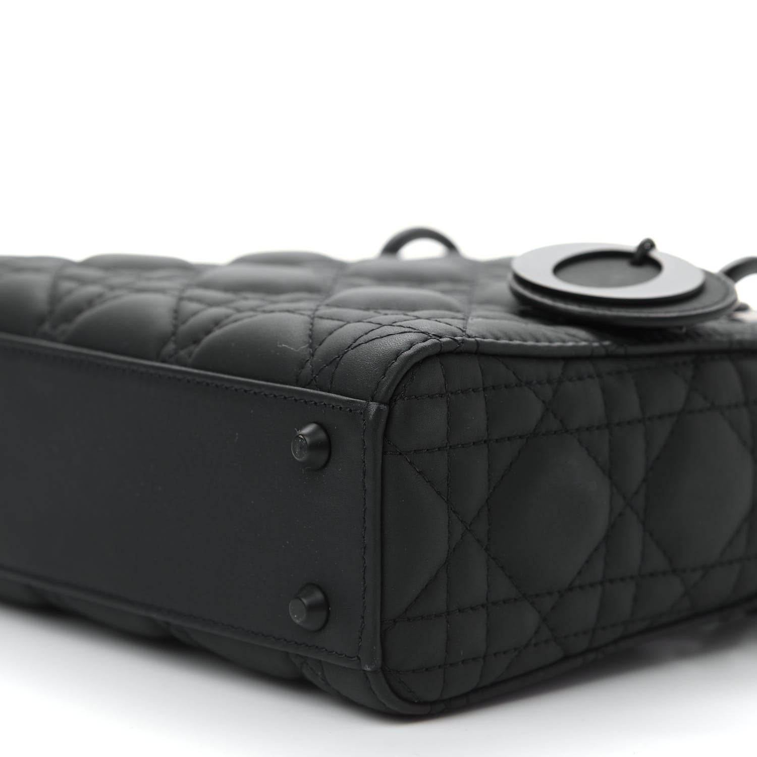 Christian Dior Ultra Matte Calfskin Cannage Mini Lady Dior Black 8 of 8