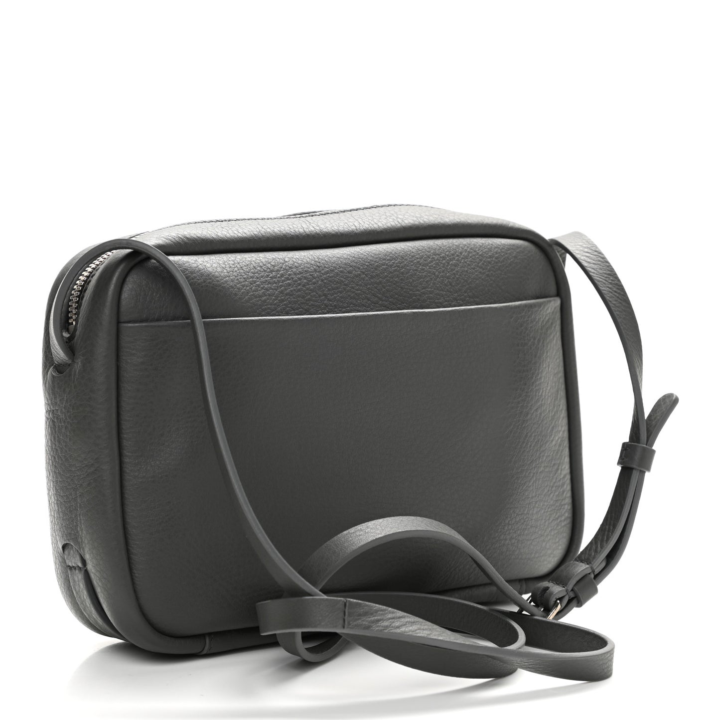 Smooth Calfskin Logo S Everyday Camera Bag Gris Fossile White
