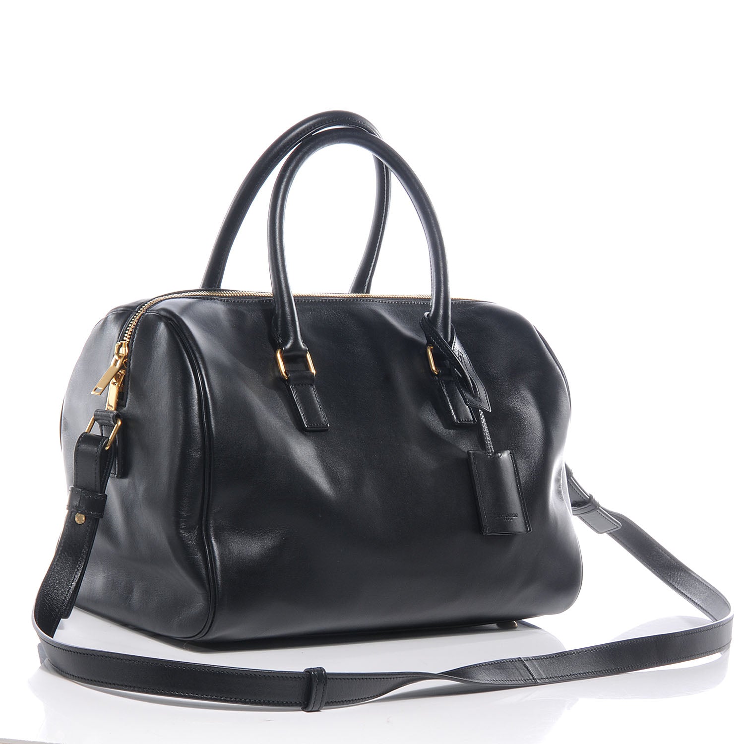 Saint Laurent Leather Classic Duffle 6 Bag Black 3 of 8