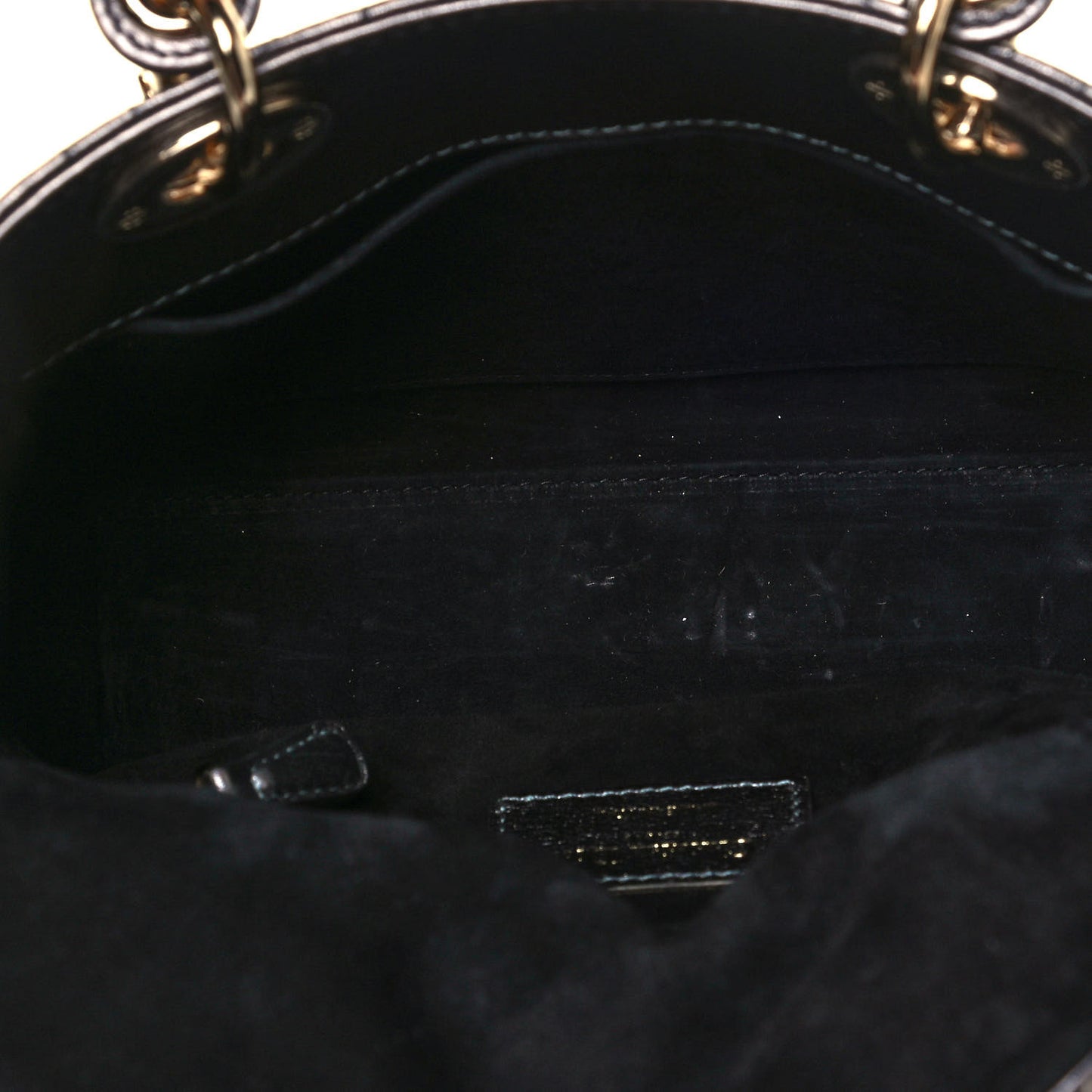 Metallic Grained Calfskin Cannage My ABCDior Lady Dior Gunmetal