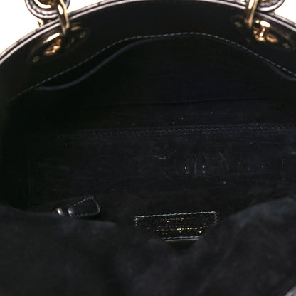Christian Dior Metallic Grained Calfskin Cannage My ABCDior Lady Dior Gunmetal 4 of 12