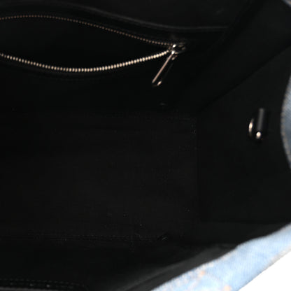 Balenciaga Washed Frayed Denim Logo Small Hardware Tote Blue 5 of 9