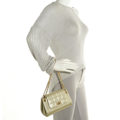 Chanel Lambskin Chocolate Bar Accordion Mademoiselle Small Flap Light Gold 2 of 8