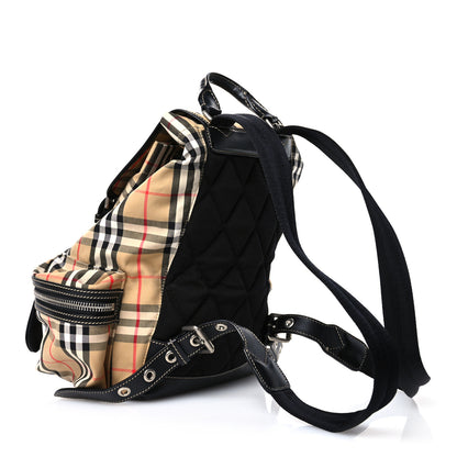 Burberry Canvas Vintage Check Medium Rucksack Backpack Antique Yellow 3 of 11
