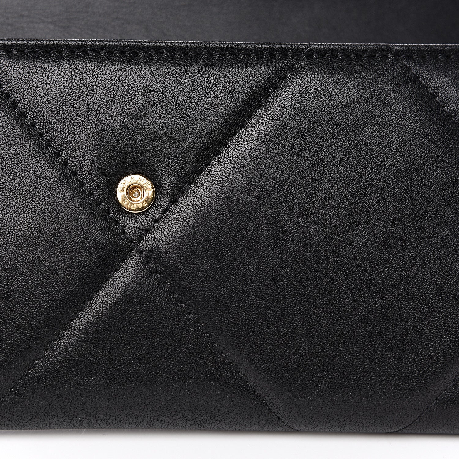Chanel Goatskin Quilted 19 Flap Wallet Black 9 of 11
