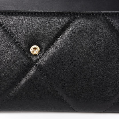 Chanel Goatskin Quilted 19 Flap Wallet Black 9 of 11