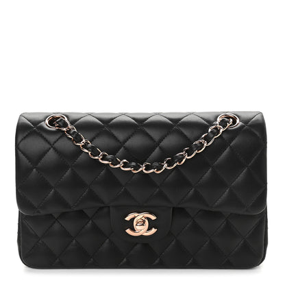Chanel Lambskin Quilted Small Double Flap Black 1 of 9
