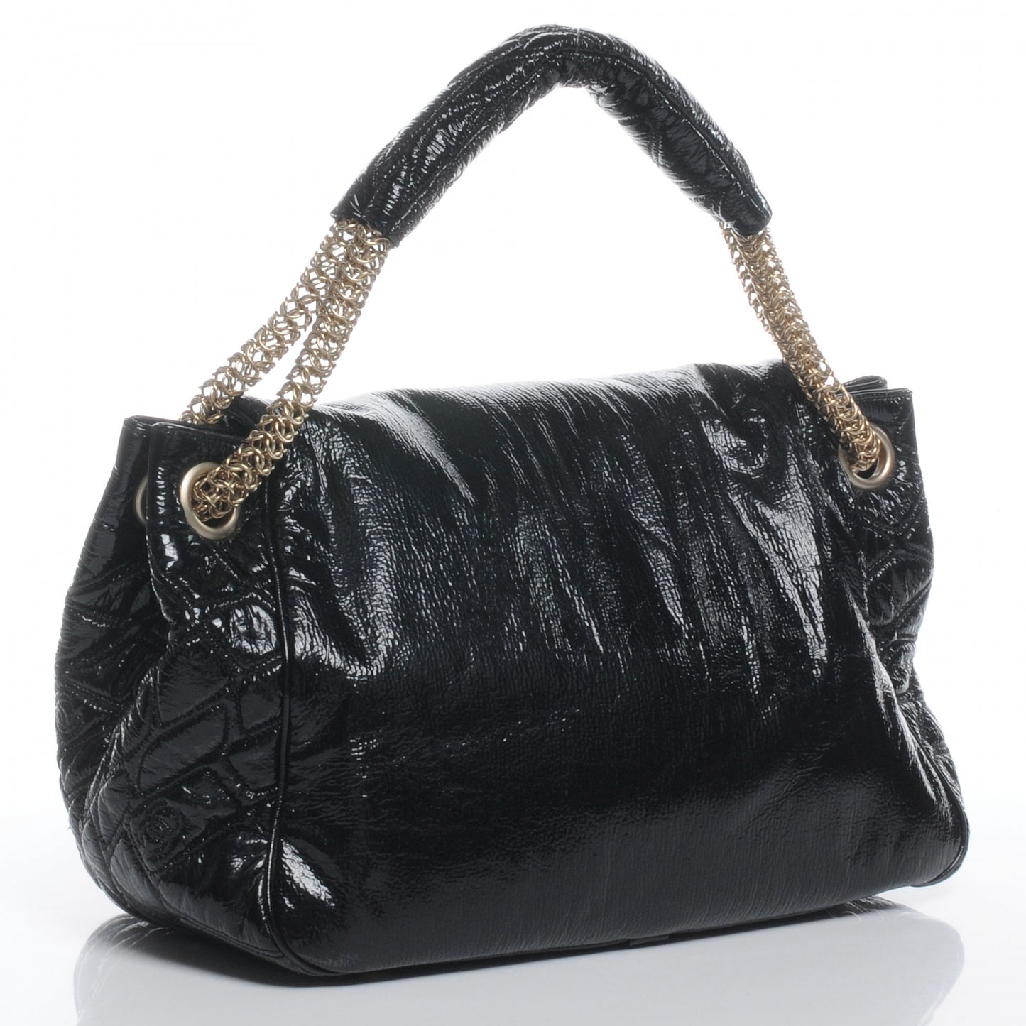 Vinyl Rodeo Flap Bag Black