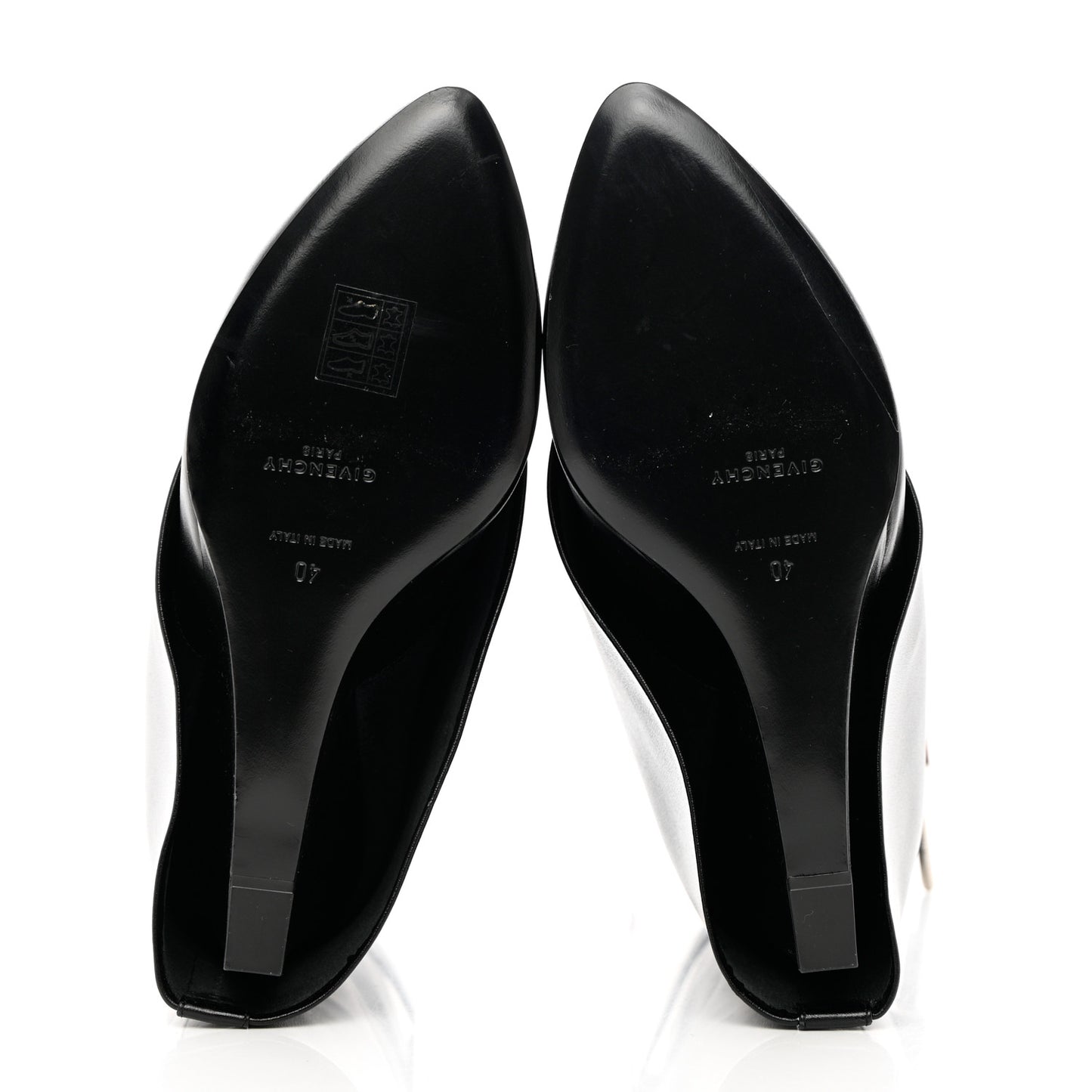 Calfskin Shark Lock Ankle Boots 40 Black
