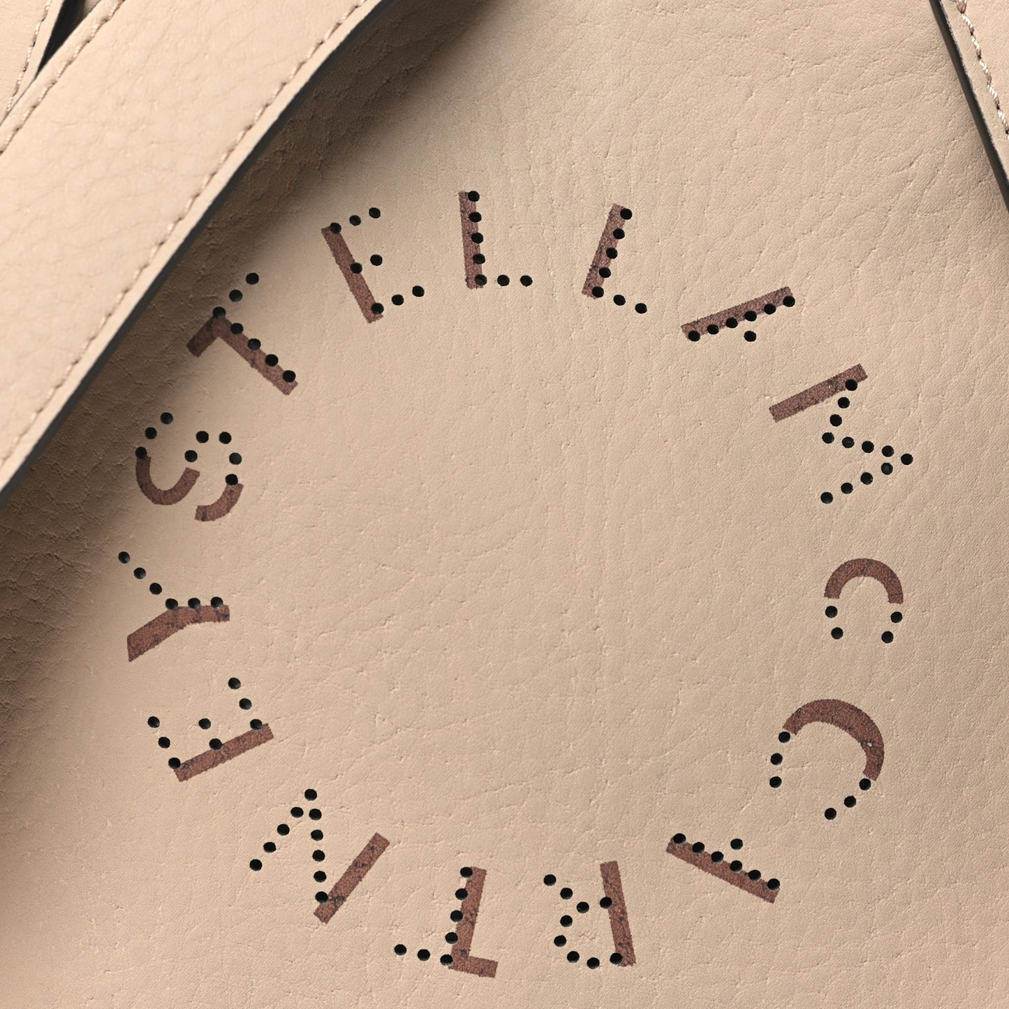 Eco Alter Nappa Perforated Logo Mini Crossbody Camel
