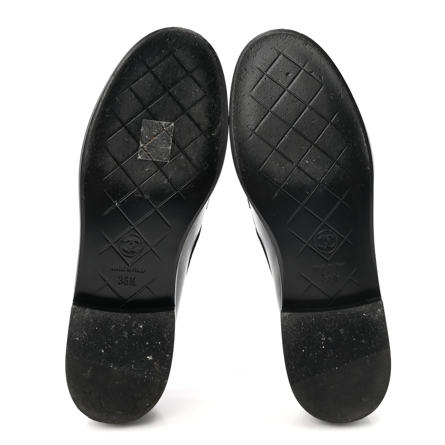 Lambskin Quilted CC Turnlock Loafers 36.5 Black