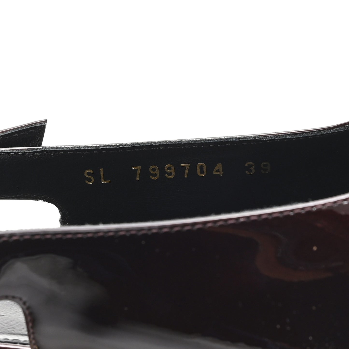 Vernice Gloss Lee 75 Slingback Pumps 39 Marron Glacé