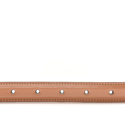 Gucci Azalea Calfskin Enamel Monochrome Double G 20mm Belt 85 34 Camelia 5 of 5