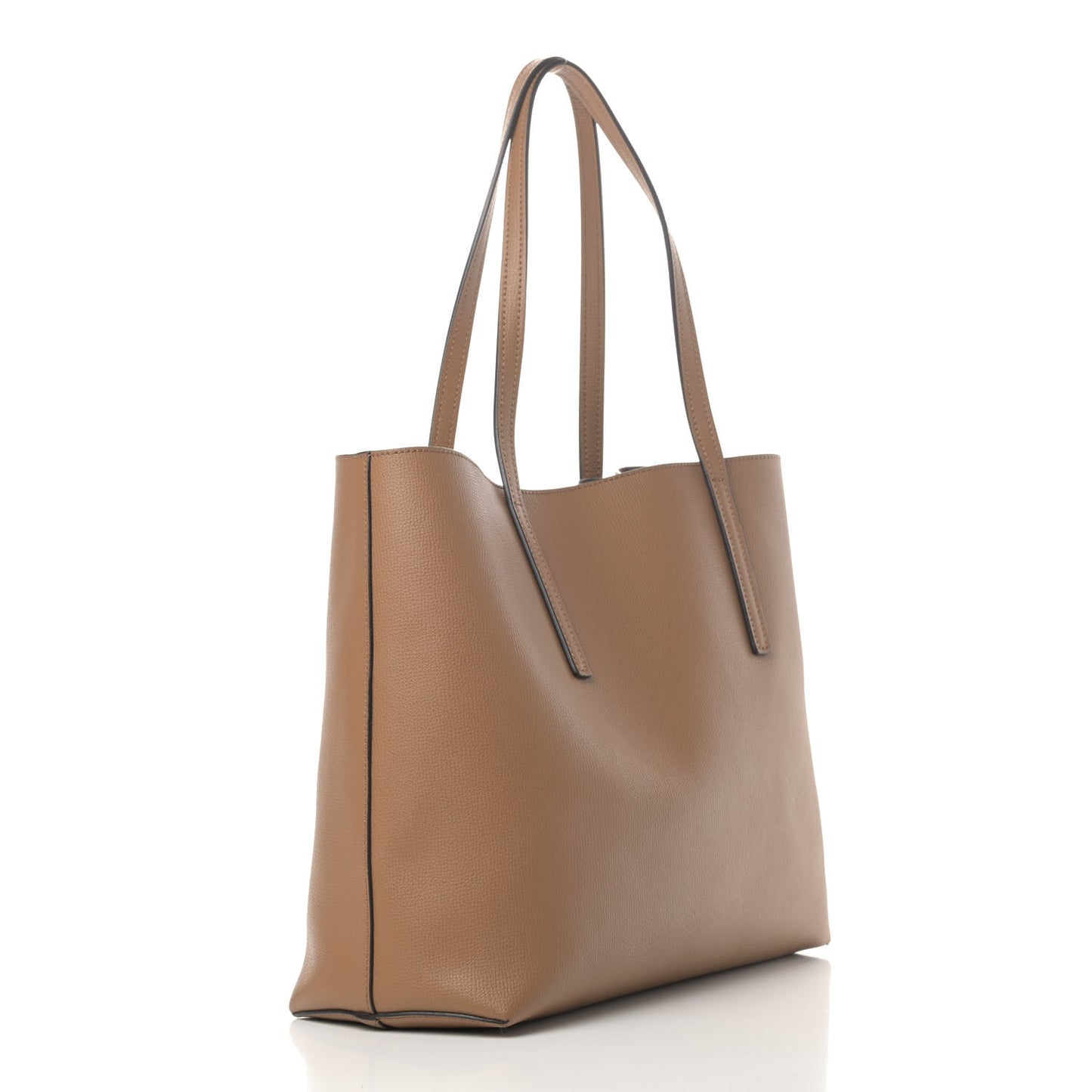 Vitello Vienna Enamel F is Fendi Shopping Tote Miele Scuro Taupe