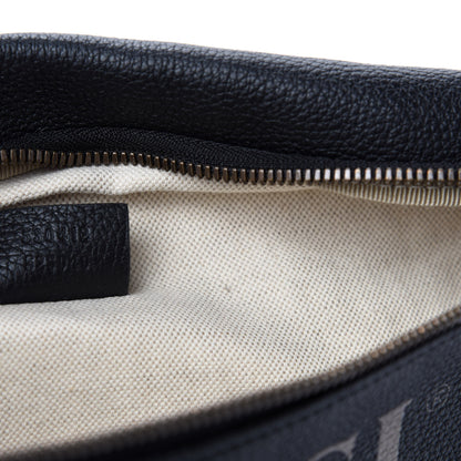 Gucci Grained Calfskin Logo Belt Bag Black 9 of 10