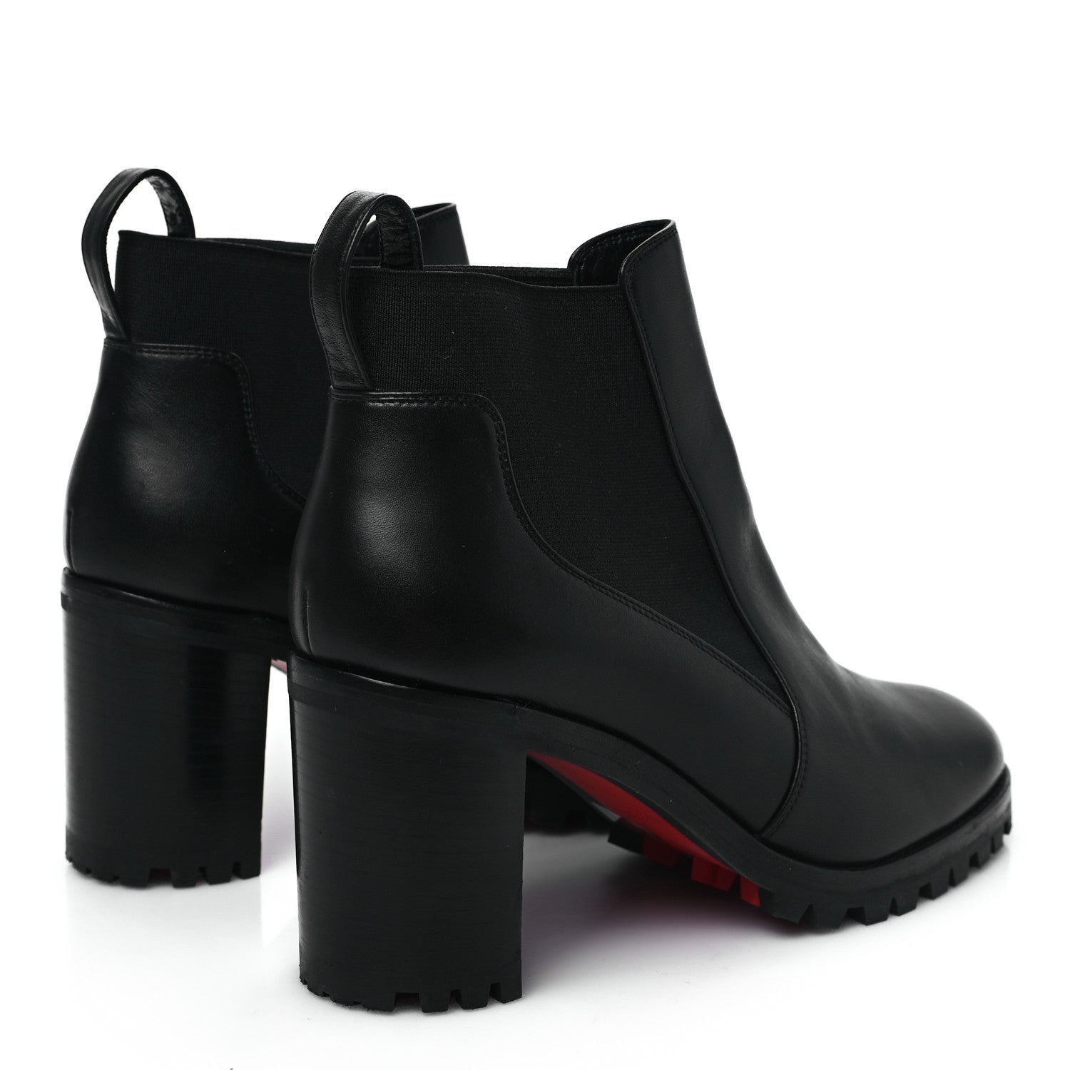 Christian Louboutin Calfskin Marchacroche 70 Chelsea Boots 38 Black 4 of 7