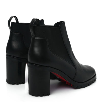 Christian Louboutin Calfskin Marchacroche 70 Chelsea Boots 38 Black 4 of 7