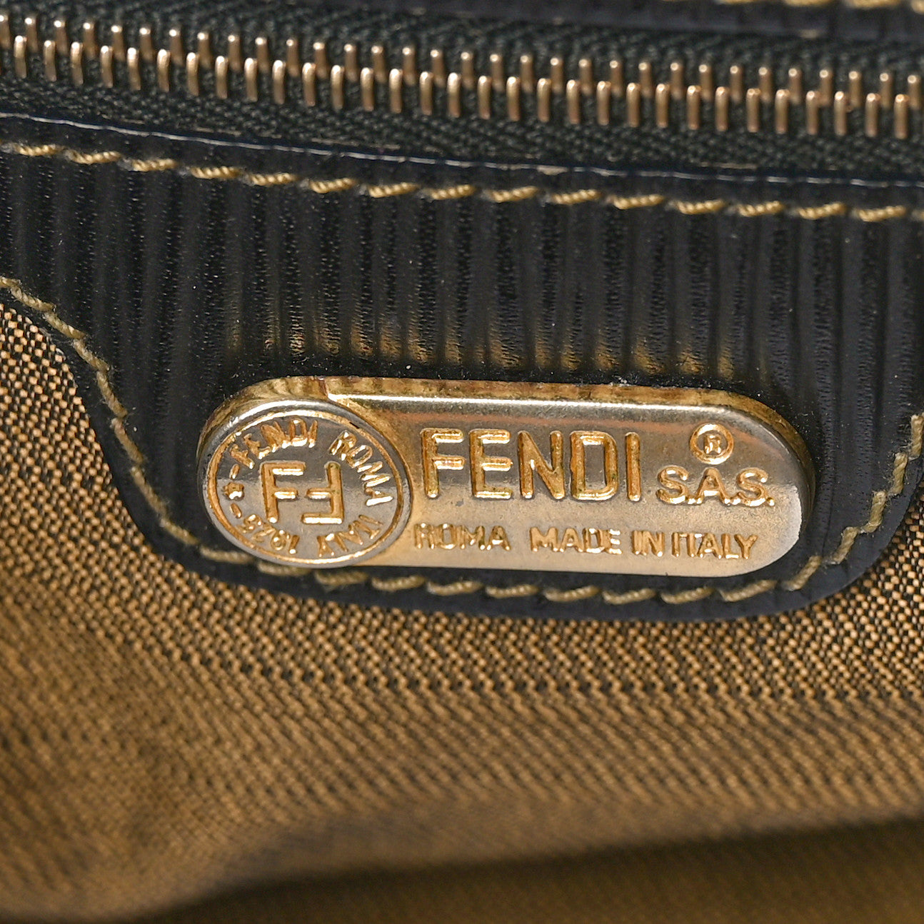 Fendi Zucca Vertical Shopping Tote Tobacco Moro 6 of 11