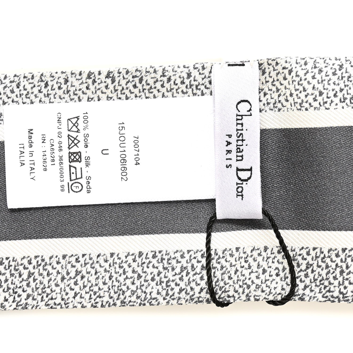 Christian Dior Silk Toile De Jouy Reverse Capri Mitzah Scarf Grey White 3 of 3