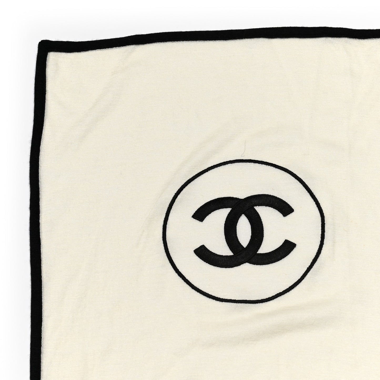 Cashmere Silk CC Scarf White Black