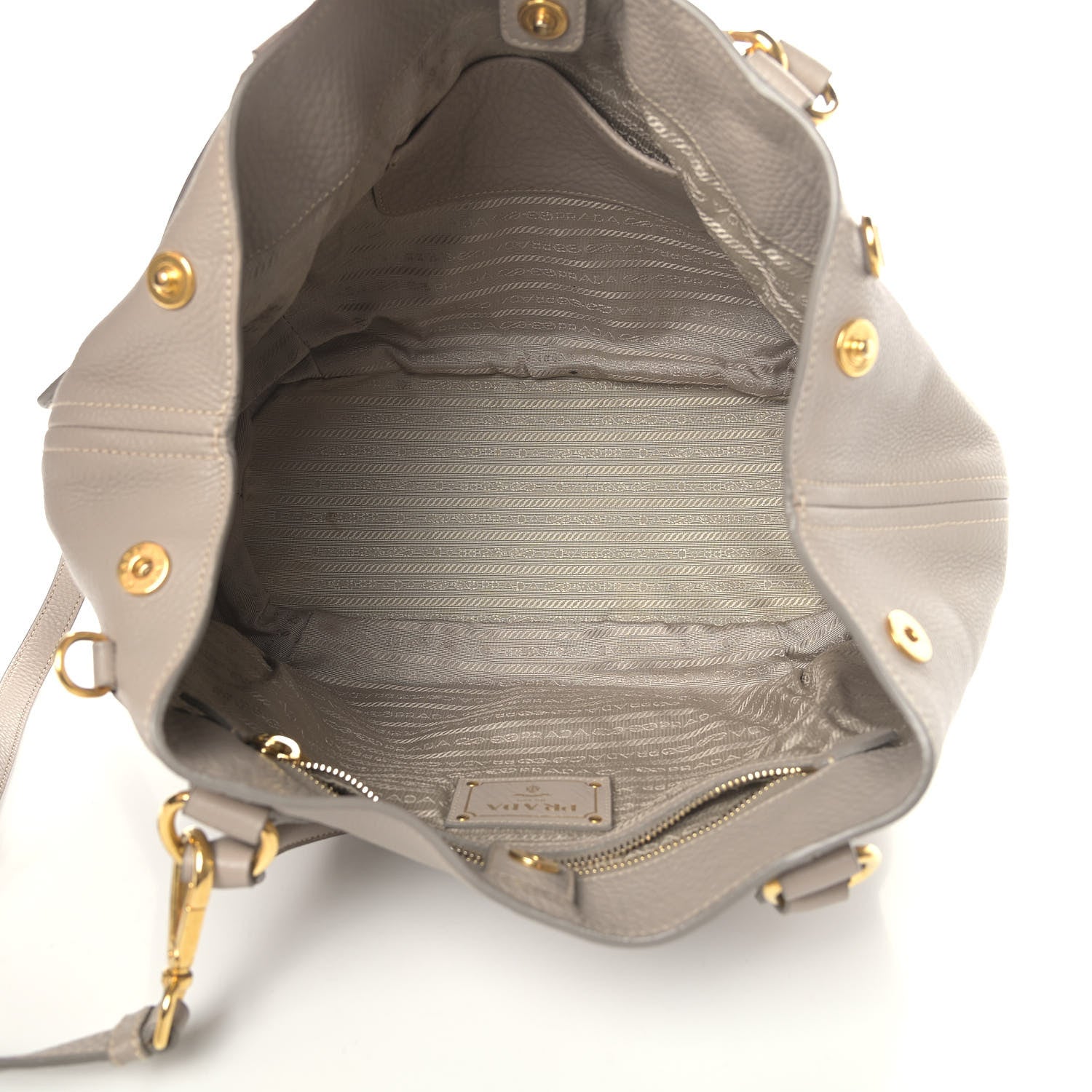Prada Vitello Daino Tote Argilla 4 of 5