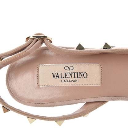Valentino Garavani Mesh Point d'Esprit Rockstud Half D'Orsay Slingback 85mm Pumps 37 Rose Cannelle 8 of 10