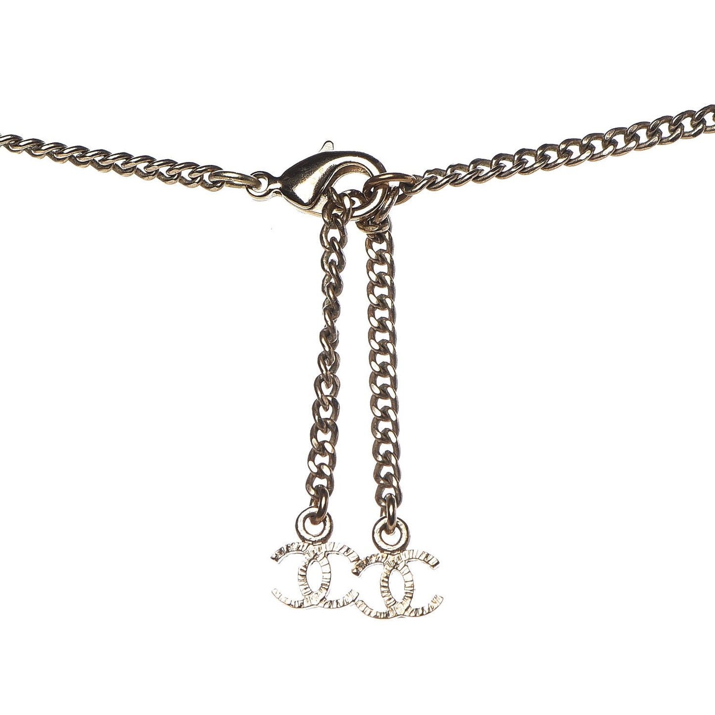 Crystal Pearl Camellia Necklace Gold