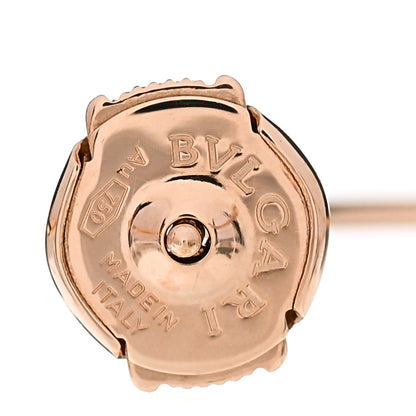 Bulgari 18K Rose Gold White Ceramic Large B.Zero1 Hoop Earrings 5 of 6