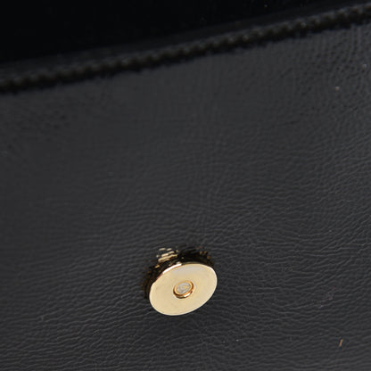 Saint Laurent Textured Patent Monogram Small Belle De Jour Clutch Black 9 of 9