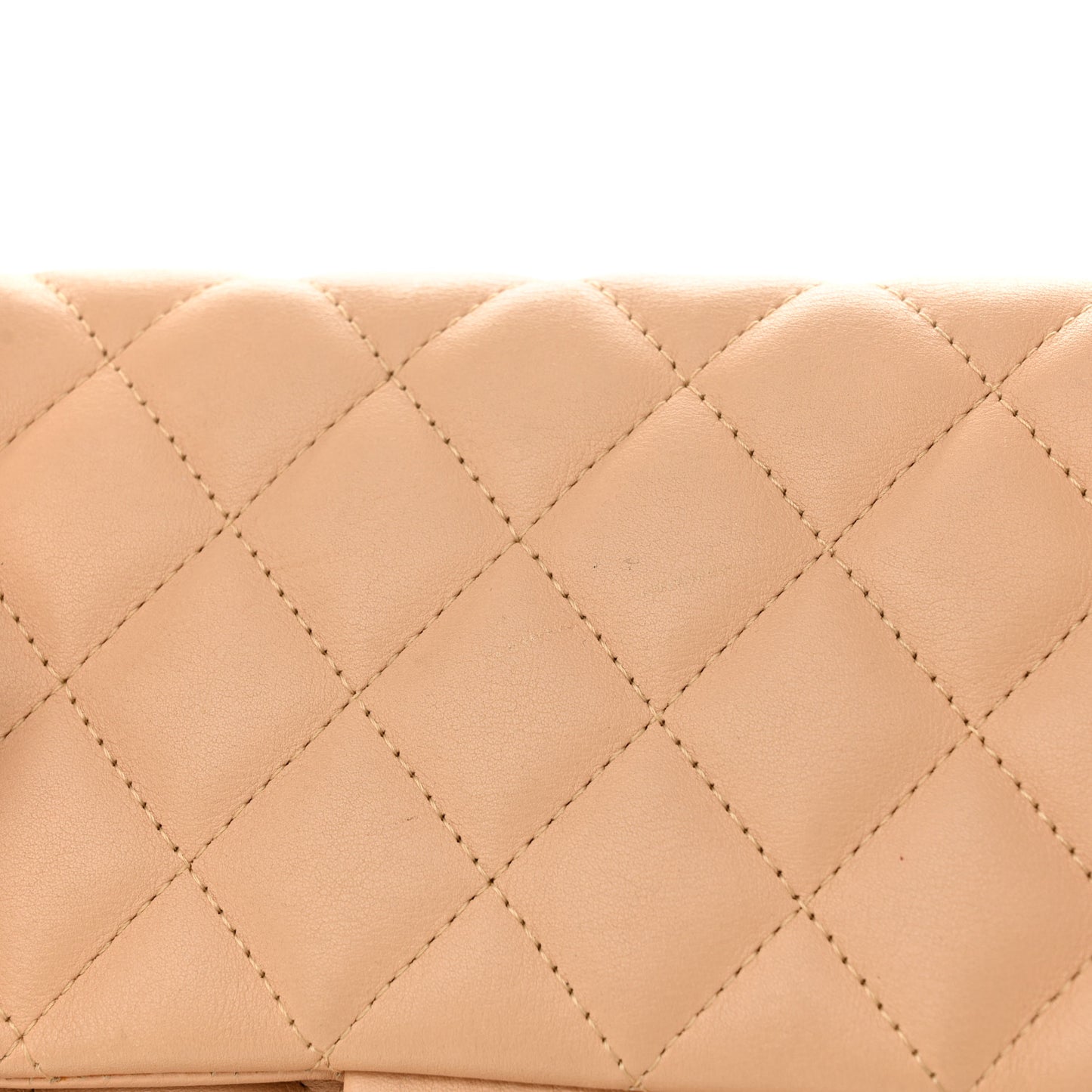 Calfskin Quilted Large Cambon Flap Beige Black Beige Black
