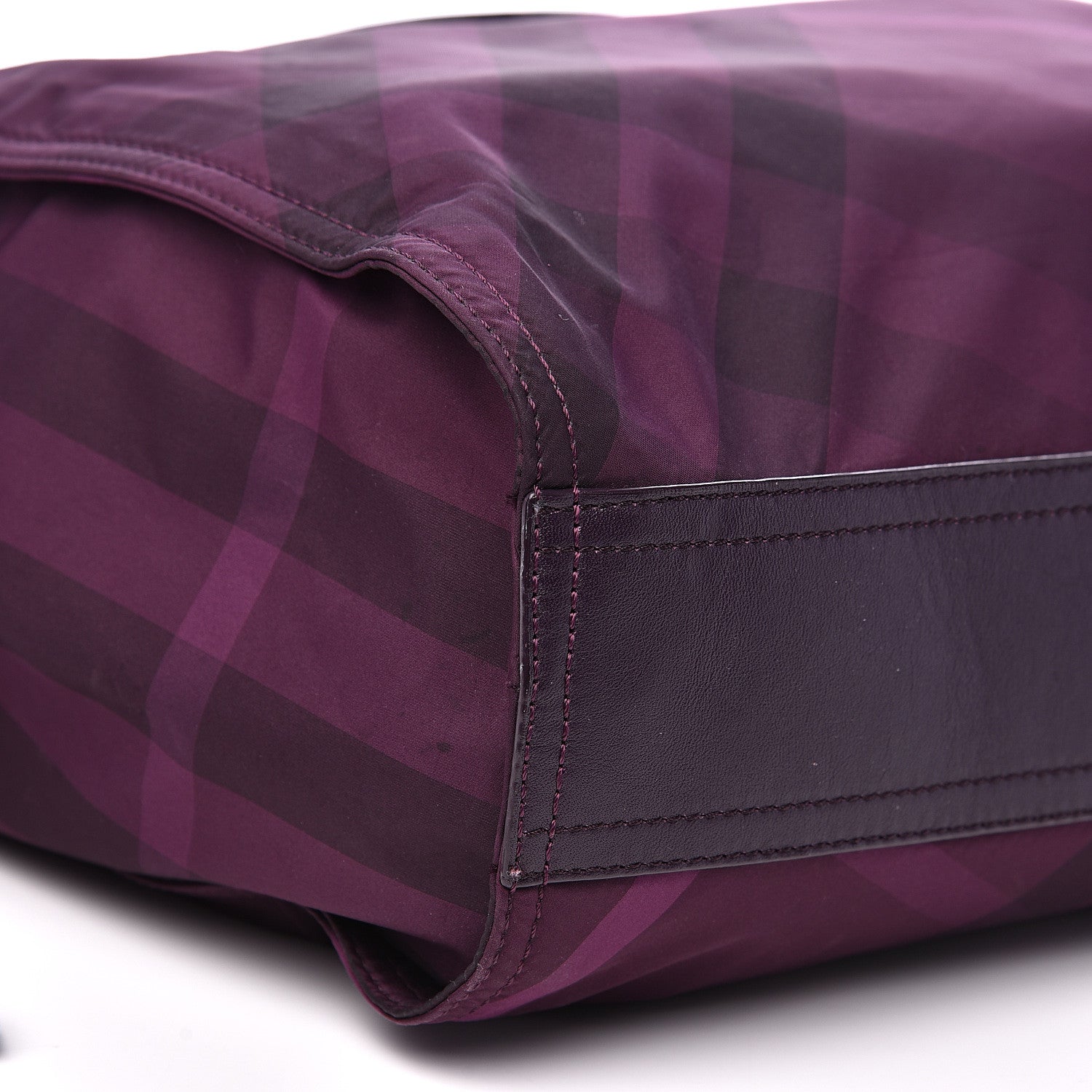 Burberry Nylon Check Small Buckleigh Packable Tote Purple 8 of 18