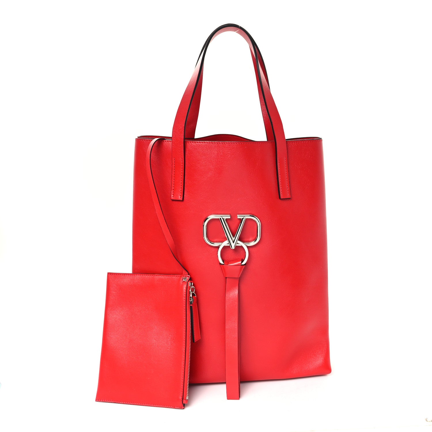 Valentino Garavani Smooth Calfskin VSling Tote Bag Rouge Pur 2 of 11