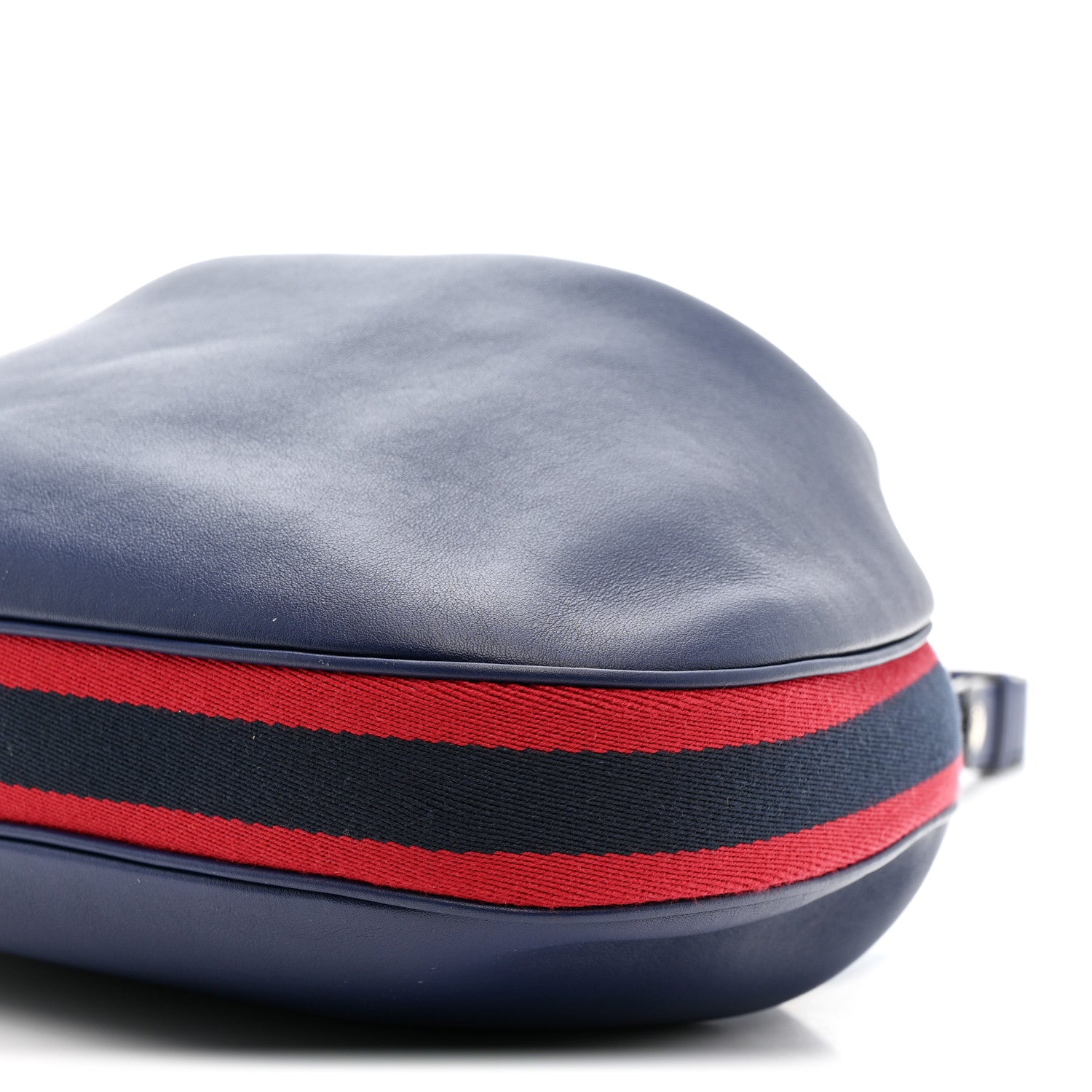 Gucci Aria Calfskin Web Large Attache Shoulder Bag Navy 10 of 10