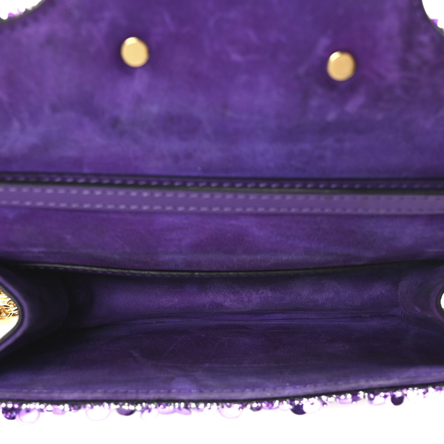 Sequin Crystal Vlogo Embroidered Small Loco Shoulder Bag Astral Purple