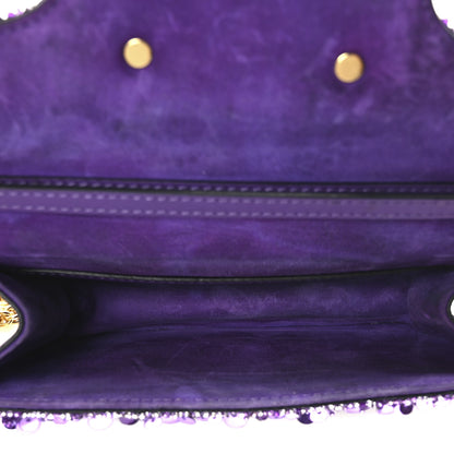 Valentino Garavani Sequin Crystal Vlogo Embroidered Small Loco Shoulder Bag Astral Purple 5 of 9