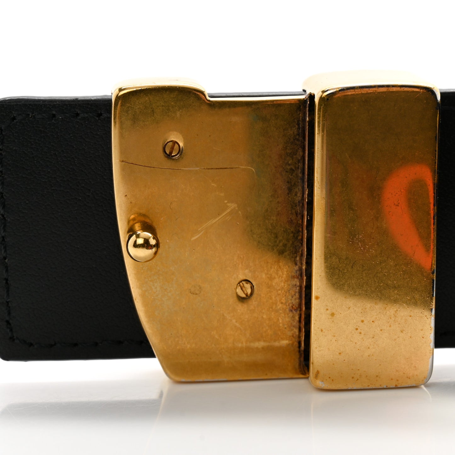 Calfskin 35mm LV New Wave Belt 80 32 Black