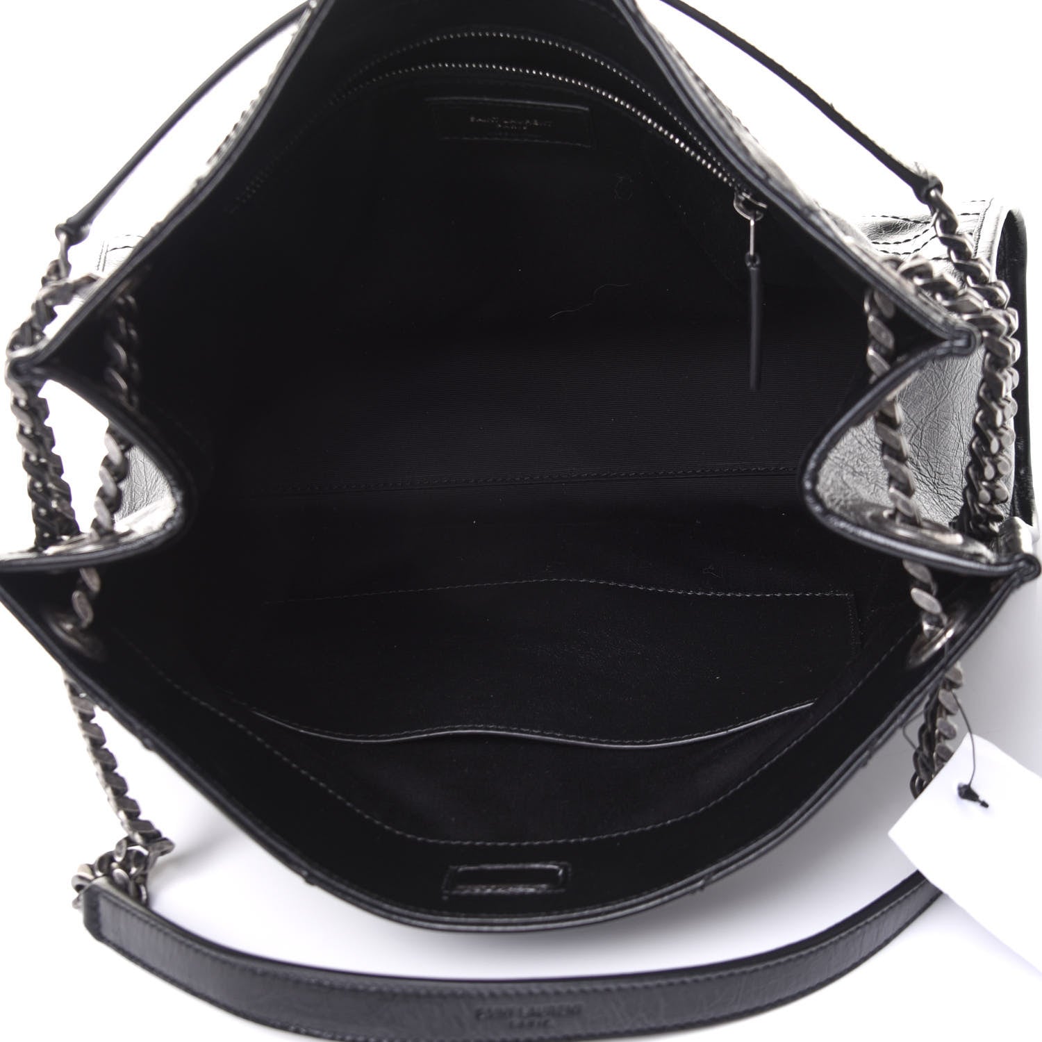 Saint Laurent Crinkled Calfskin Matelasse Monogram Niki Shoulder Bag Black 5 of 10