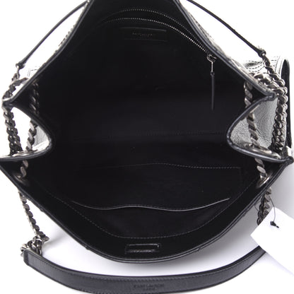 Saint Laurent Crinkled Calfskin Matelasse Monogram Niki Shoulder Bag Black 5 of 10