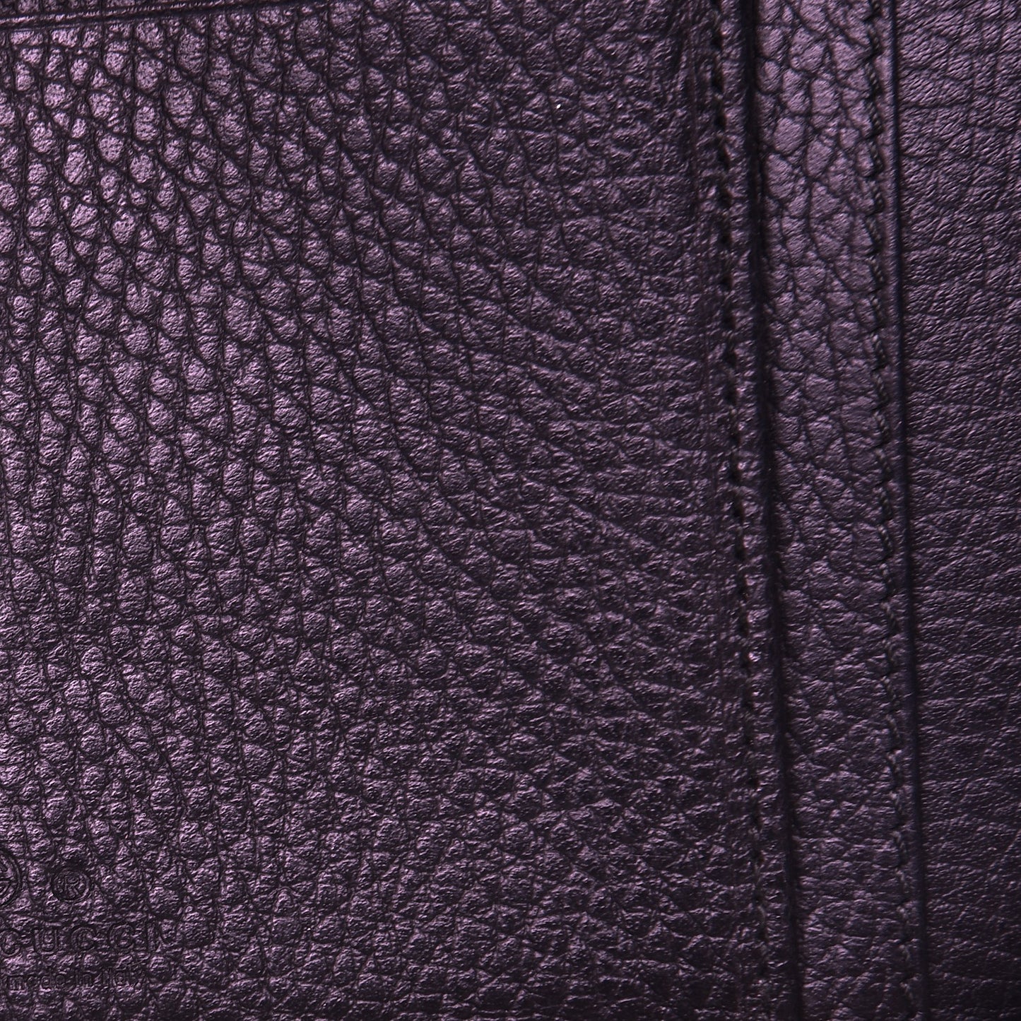Pebbled Calfskin Zip Around Wallet Black