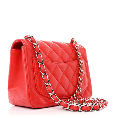 Chanel Lambskin Quilted Mini Square Flap Red 3 of 11