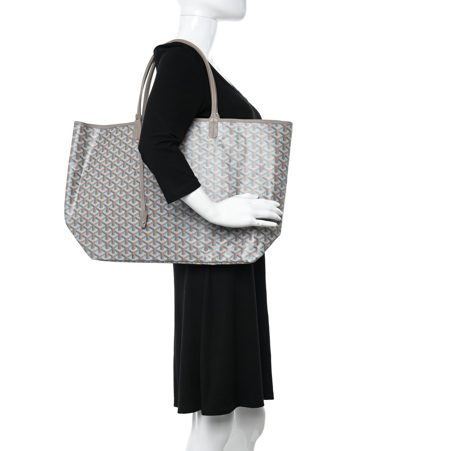 Goyardine Saint Louis Claire Voie GM Grege Turquoise