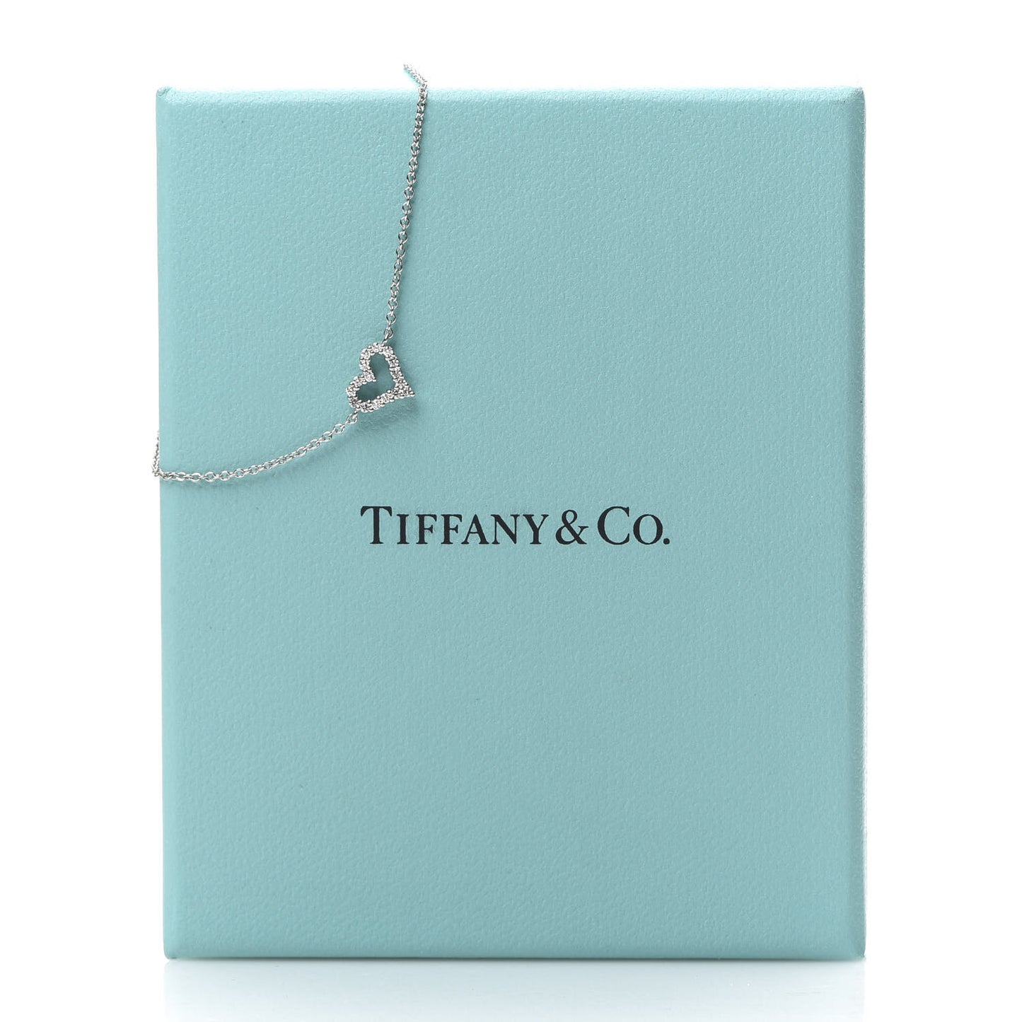 Platinum Diamond Heart Bracelet