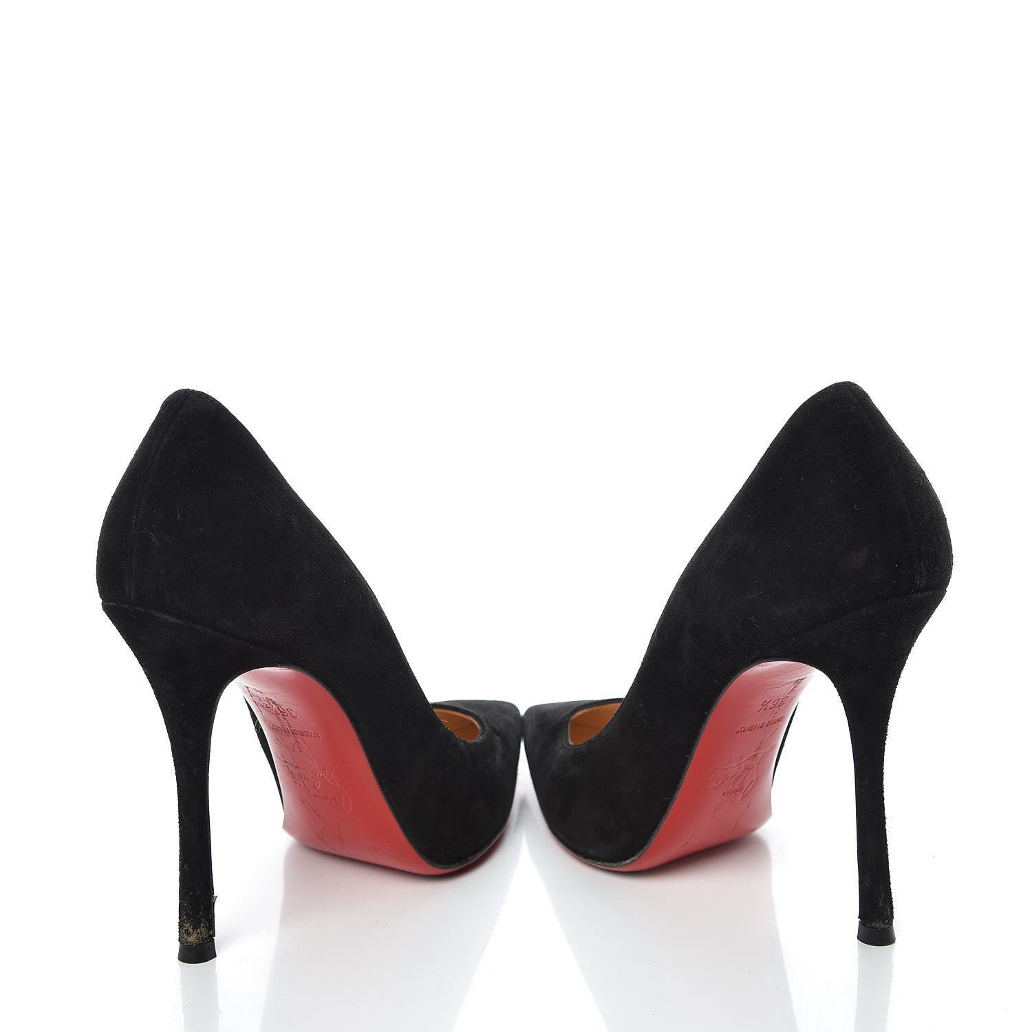 Christian Louboutin Veau Velours Decoltish 100 Pumps 36.5 Black 6 of 15