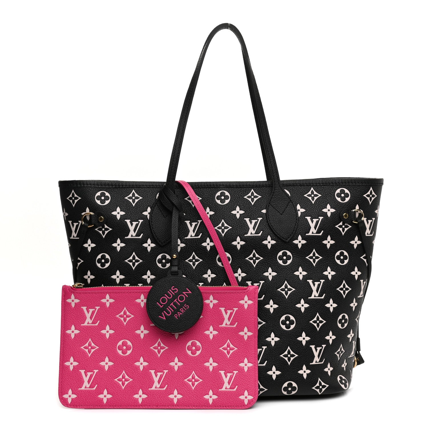 Louis Vuitton Empreinte Spring In The City Neverfull MM Black White Pink 2 of 15