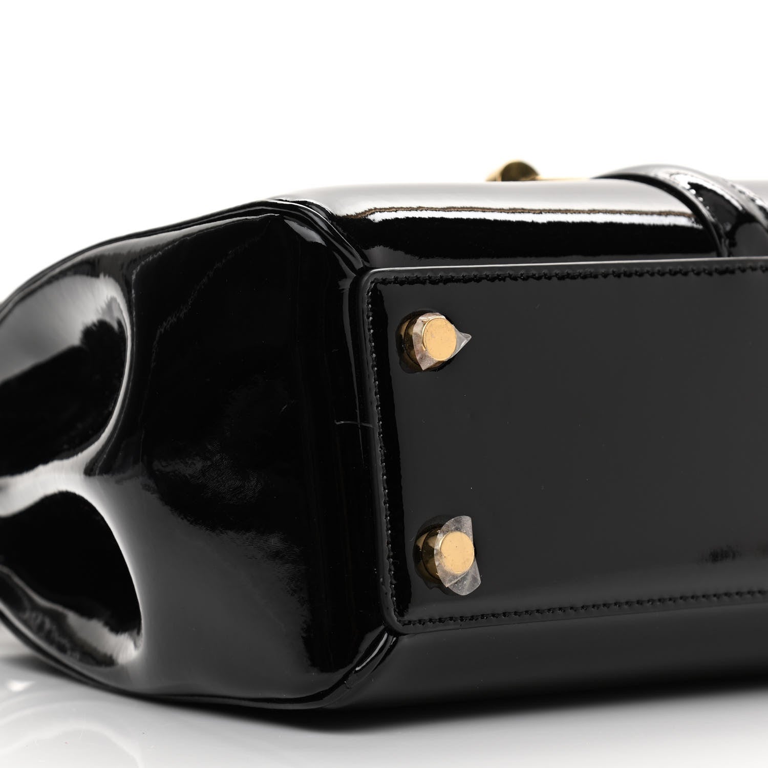 Celine Patent Calfskin Small 16 Top Handle Bag Black 8 of 9